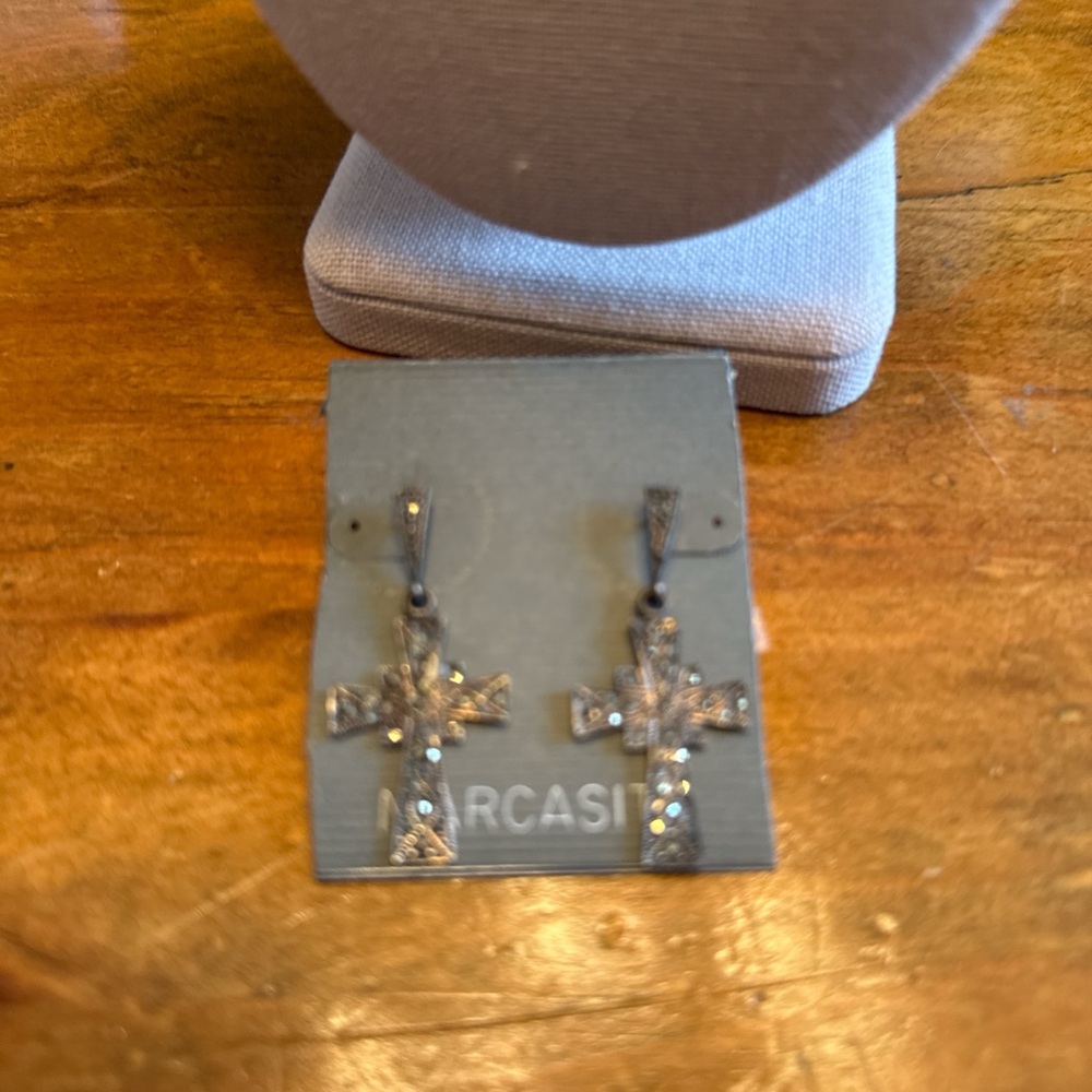 Silver Cross Earrings